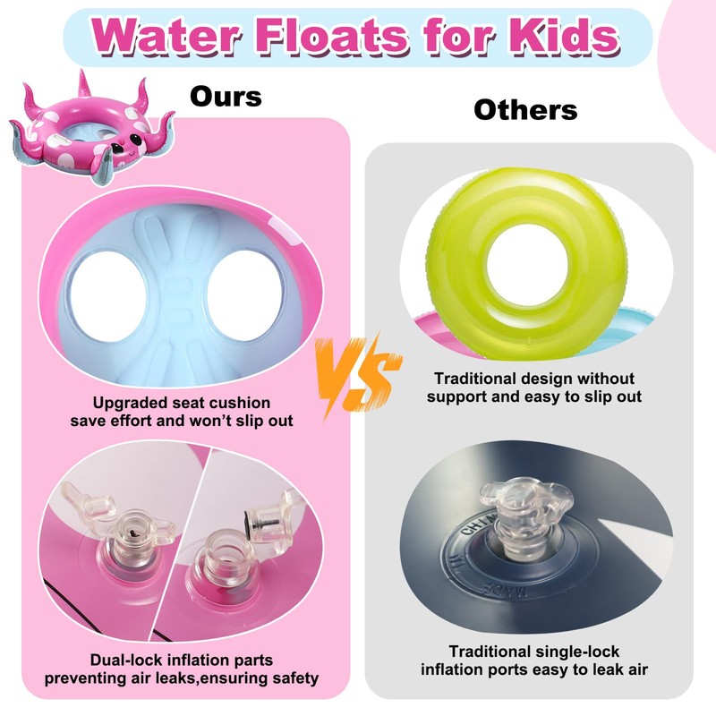 Motiloo Octopus Kids Pool Float with Water Gun - Toddler