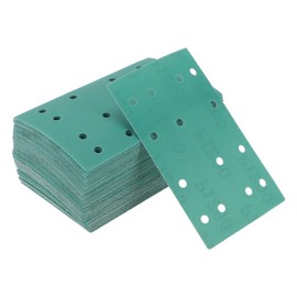 HEROFFIX 50 Pcs Car Wood Sanding Discs Smoothing Hook & Loop Sanding Sheets 3.15"x5.24" 14 Hole 1200 Grit Green Aluminum Oxide