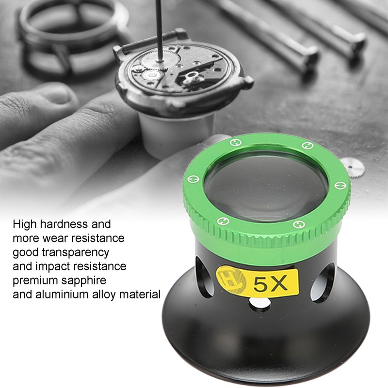 Eye Loupe 5X Magnification Aluminium Alloy Sapphire Glass Wear Resistant
