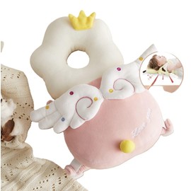 Cutties and Giggles Baby Head Protector,Baby Head Protector Backpack,Baby Backpack Head Protection Pillow for Walking (Angel baby Velvet)