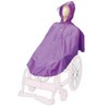 Angel Wheelchair Raincoat Care Rain Separate Type Upper Only Purple