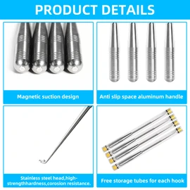Lianup Fish Hook Remover Tool,Fishing Hook Quick Removal Device,Fishing Gear Security Extractor Equipment Kits for Adult,Hook Extractor Accessories Tools with Storage Tube,4Pcs Silver