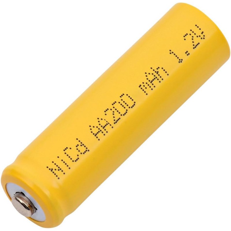 12 Packs 1.2V AA 200mAh Ni-Cd Rechargable Batteries for Solar