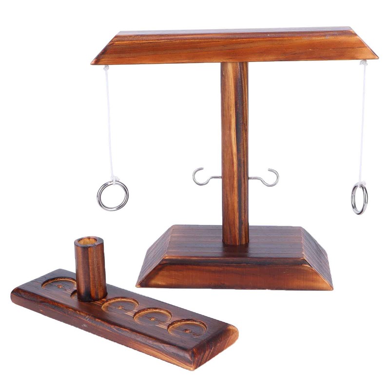 Throwing Game Set Wooden Hook Shot Toy Interactive Games for