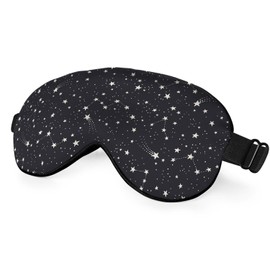NOHSHE Galaxy Sleep Mask Eye Mask Star Space Connection Sparkling Black Sleep Mask Light Blocking Adjustable Smooth Soft Eye Masks for Women Deep Rest Travel