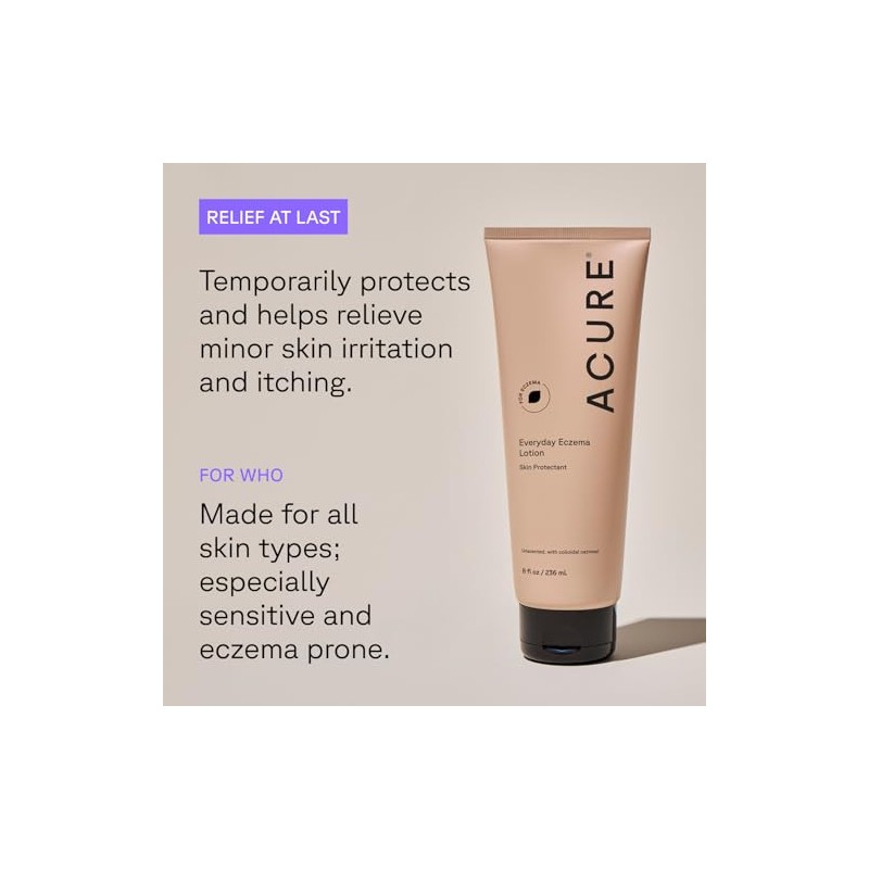 Acure | Crema Corporal para Eczema Sin Aroma | Ayuda