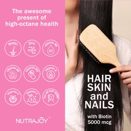 Hair Skin and Nails Gummies-Hair Growth Vitamins-Vegan biotin Vitamins for Women & Men Supplement Supports Healthy Hair & Skin| Non-GMO & Gluten Free Supplement (120)