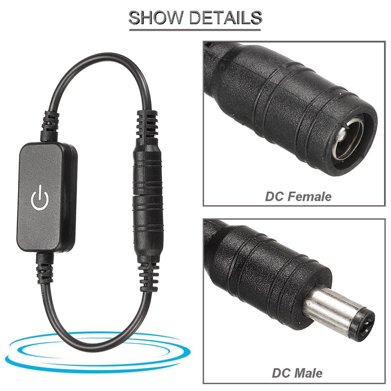 Youmile 2 Pack LED Strip Dimmer Switch, DC 12V-24V, LED