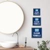 Square Plus Clean Towels Wall or Door Sign | Gym
