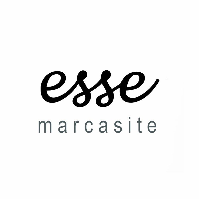 Esse Marcasite Sterling Silver Black Onyx and Marcasite Belle Epoque