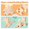 Large Wooden Building Blocks Set - Educational Preschool Learning Toys