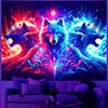 BVBOX Blacklight Tapestry,Animal Tapestry Glow In The Dark,UV Reactive Black