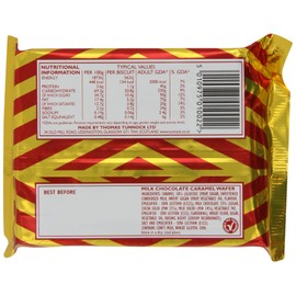 Tunnock's Real Milk Chocolate Caramel Wafer Biscuits 30 g (Pack of 11, 4 Pack Each)