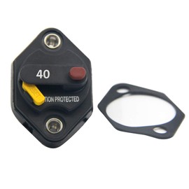 RKURCK 12V-32V DC 40A Circuit Breaker Fuse Inverter Fuse holder with Manual Reset Button for Auto Truck RV Marine Trailer Waterproof