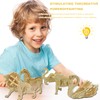 YunBey 3D Wooden Animal Puzzle Set - 8-Piece DIY Craft