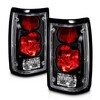 AmeriLite Black Euro Tail Lights for 1986-1993 Mazda B2000 Seried