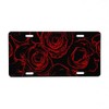 CafePress Red Roses Black Background Aluminum License Plate, Front License