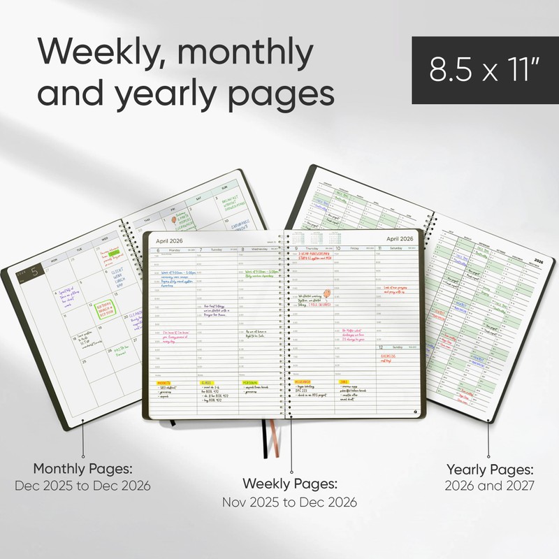 2026 Planner Weekly and Monthly – Hourly Appointment Book 2026