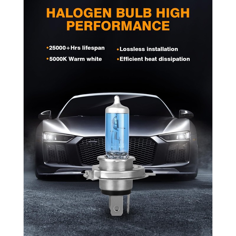 NSDXCT A Pair H4 High Performance Headlight Bulbs Fit For