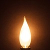BUBYVV Frosted Flame Tip Chandelier Light Bulb，60W E12 Candelabra Base,Candle