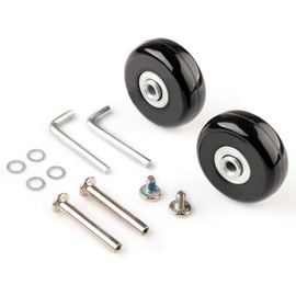 Mejoser Replacement Rubber Wheels for Suitcase, Wheels for Samsonite Trolley, Hard Shell Case Wheels with Ball Bearing Replacement Parts, Repair Kit