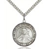 Bliss Sterling Silver Scapular Catholic Medal Pendant Necklace 24" Chain