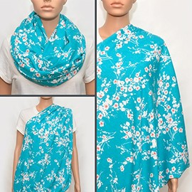 Breastfeeding Cover, Nursing Cover, Nursing Cover Scarf, Nursing Infinity Scarf, Infinity Scarf, Light Blue Infinity Scarf