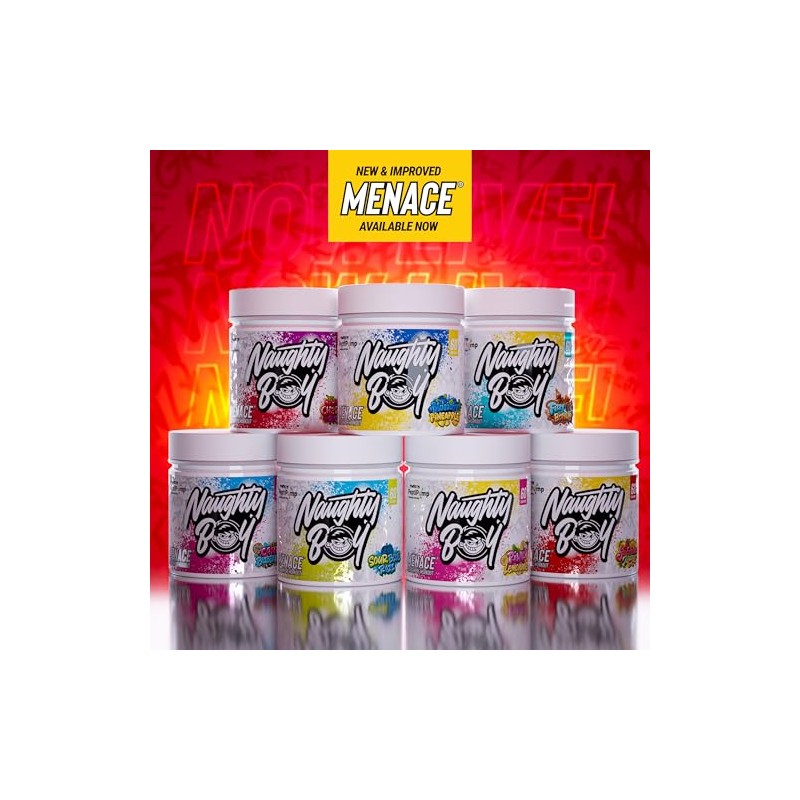 Naughty Boy Menace V2 Pre Workout Powder, High Stim Energy,