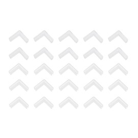 JianLing 25PCS L Shape Glass Connector Border Catch Channel L Clip 4mm Thick Transparent Corner Layer Spacer Fixing Clip for Glass Corner Protector Catch Channel Spacer Fixing