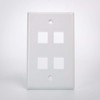 Keystone Wall Plate White 4 Port