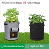 DiCandle 4 Pack 10 Gallon Potato Growing Bags with Flap,