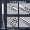 Ntcpefy 2 Pieces Stainless Steel Ball Whisk Wire Egg Whisk