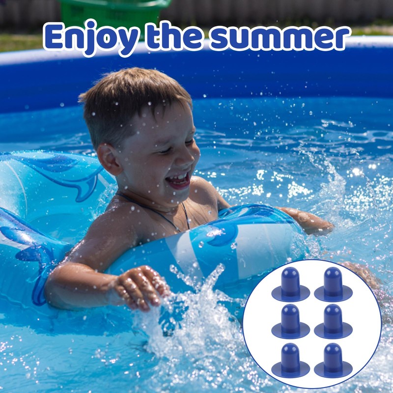 Pack of 6 Pool Sealing Plugs, Swimming Pool Pipe Plugs,