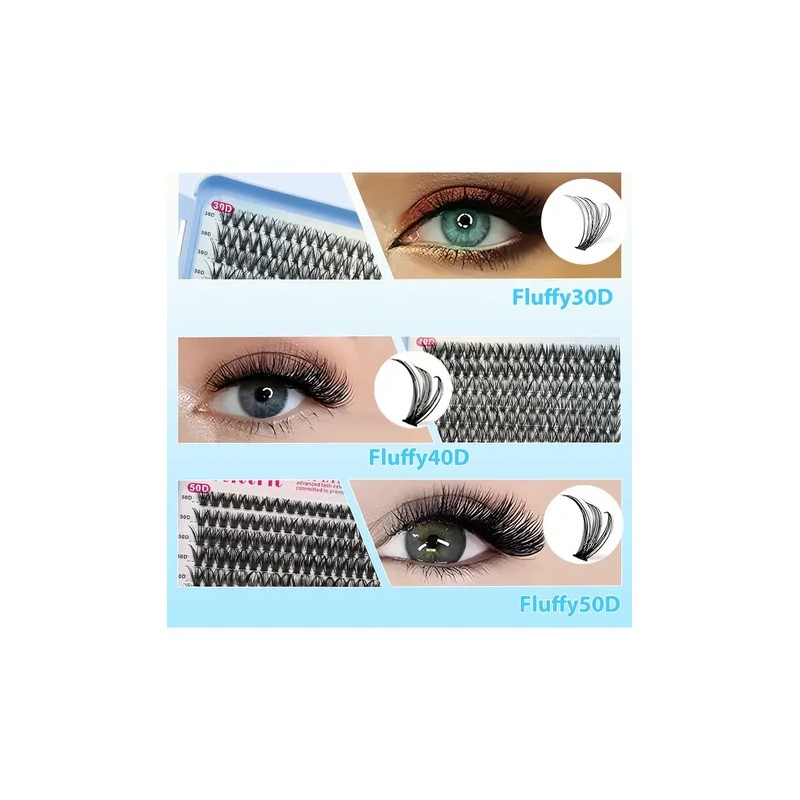 Kit de Extensiones de Pestañas con Efecto Natural para Principiantes,
