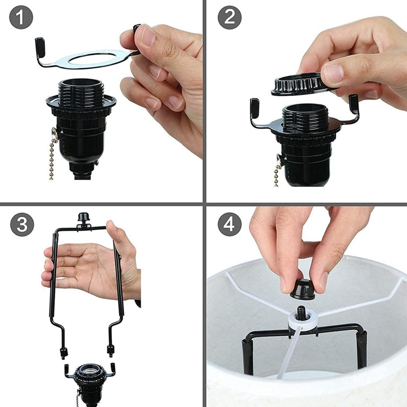 2pcs 7Inch Lamp Shade Harp Holder Adjustable Lamp Harp Kit