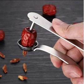 KrisDreamz Stainless Steel Cherry Pitter Tool – Fruit Core Remover for Cherries, Olives, Red Dates, Jujube, Hawthorn – Heavy-Duty Cherry Seed Corer Kitchen Gadget
