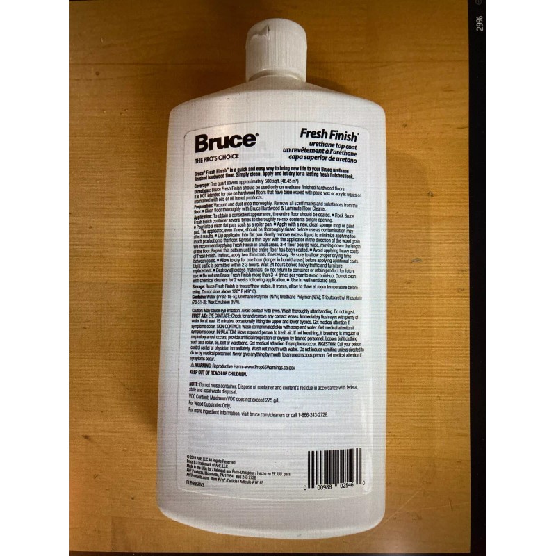 Bruce Fresh Finish Urethane Top Coat For Finished Hardwood Floors,