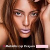 FOCALLURE Ultra Chic Metallic Lipstick,Rich Vitamin E Lip Crayon,Lightweight Shinning