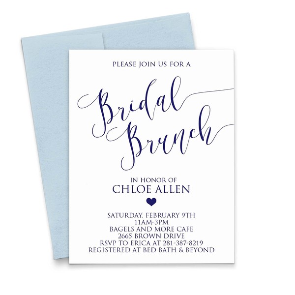 Bridal Brunch Shower Invitations, Brunch Bridal Shower Invitations, Bridal Shower