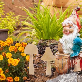 Operitacx 12pcs Unfinished Wooden Mushrooms, 6 Size Natural Wooden Mushrooms Unpainted, Wooden Mushrooms for Crafts