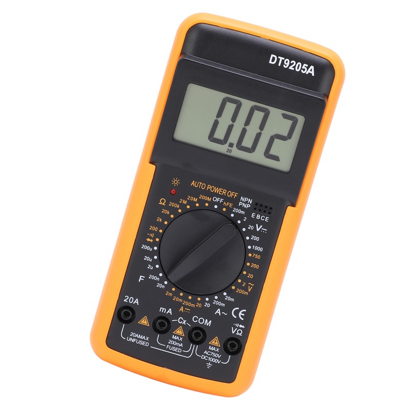 DT9205A Multimeter Digital Universal Meter Multifunctional Electrical Tester with High