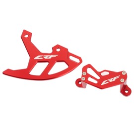 Motorcycle Brake Disc Cover Caliper Guard Protector for CRF450X/CRF450R/CRF250R /CRF250X 2004-2022,CRF450RX/CRF250RX/CRF450L 2017-2022 (Red)