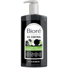 Bioré Deep Pore Charcoal - Lavado facial diario, 6.77 onzas líquidas, con limpieza profunda de poros para eliminar la suciedad y el maquillaje de la p