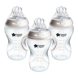 Tommee Tippee Tommee Tippee Baby Bottles, Natural Start Anti-Colic Baby Bottle with Thicker Feed Breast-Like Nipple, 11oz, 6 Months+, Self-Sterilizing, Baby Feeding Essentials, 3 Pack