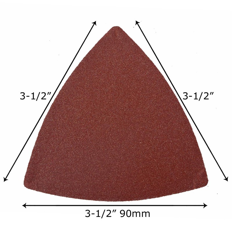 XXGO 100 Pcs 240 Grits 3-1/2 Inch 90mm Triangular Hook