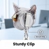 ZEMRTWAY 3 Pack Funny Meme Cat Badge Reels, Retractable ID
