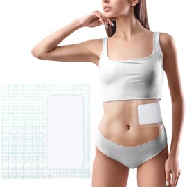 Geiserailie 30 Pcs Waterproof Castor Oil Pack Wrap Disposable Leak Proof PU Film Transparent Patches Organic Cotton Self-Adhesive Wrap Pads Portable Anti Leak Castor Oil Packs Kit(6.3 x 11.8 Inches)