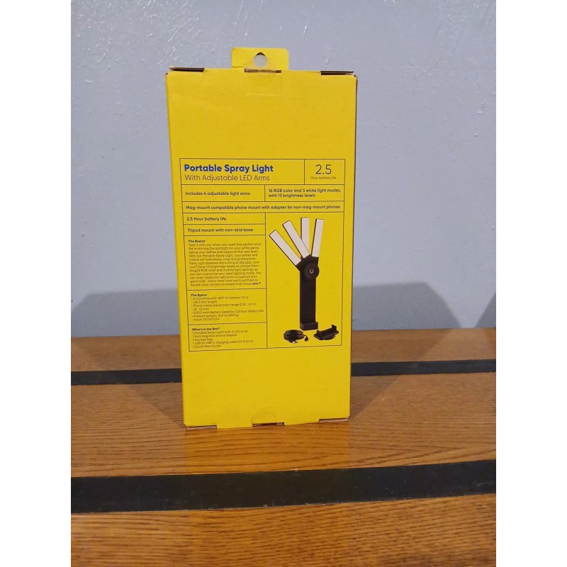 Onn Selfie LED Light with Magnetic Smartphone Mount Battery Powered