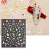 6pcs Nails Stickers Navidad Uñas Tiras De Múltiples Estilos Navidad