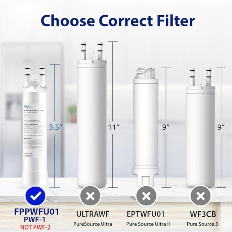 Water Filter Replacement For EPPWFU01, FPPWFU01, PurePour PWF-1